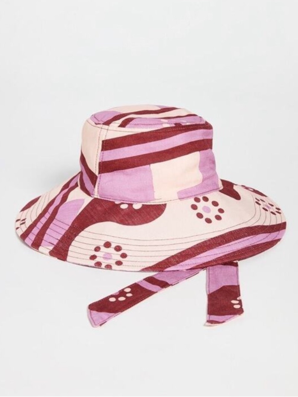Madewell NWT Lantern Pink Linen Bucket Sun Hat w/ tie S/M
